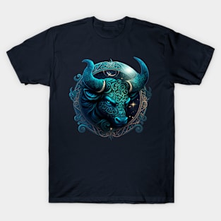 Taurus The Bull Zodiac Sign Design T-Shirt